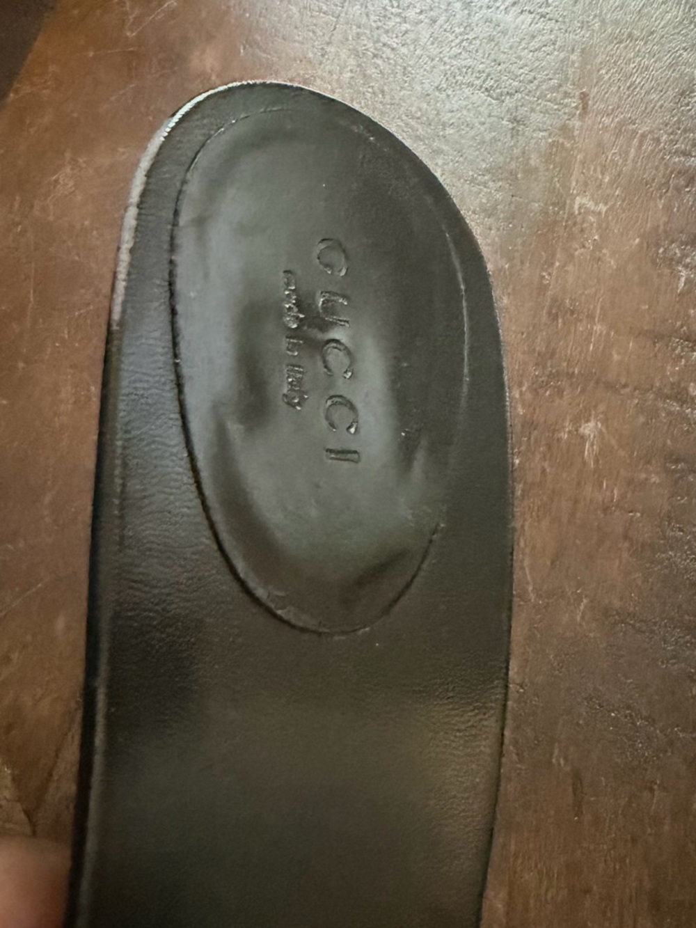 EUC Gucci Logo Mule Black Print Scarf Weave In The Strap Kitten Heel Size 9.5 - Picture 7 of 11